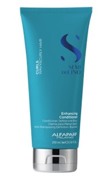 Plaukų kondicionierius garbanotiems plaukams Alfaparf Milano Semi di Lino Curls Enhancing Conditioner 200 ml цена и информация | Balzamai, kondicionieriai | pigu.lt