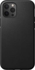 Nomad Rugged Leather Case skirtas Apple iPhone 12, juodas kaina ir informacija | Telefono dėklai | pigu.lt