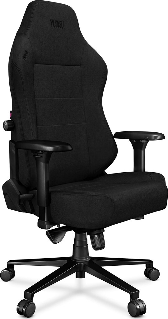 Kompiuterio kėdė Yumisu 2054, kompiuterinių žaidimų žaidėjams, medžiaginis apmušalas, juoda kaina ir informacija | Biuro kėdės | pigu.lt