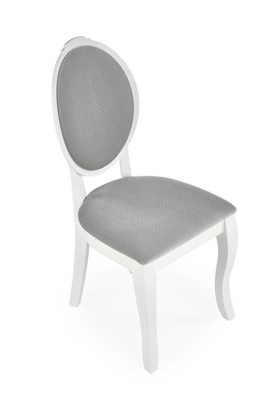 2-jų kėdžių komplektas Halmar Velo, pilkas/baltas kaina ir informacija | Virtuvės ir valgomojo kėdės | pigu.lt