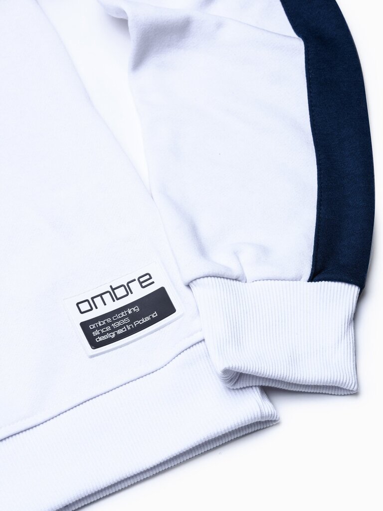 Bluzonas vyrams Ombre Clothing 22fw-010, baltas kaina ir informacija | Džemperiai vyrams | pigu.lt