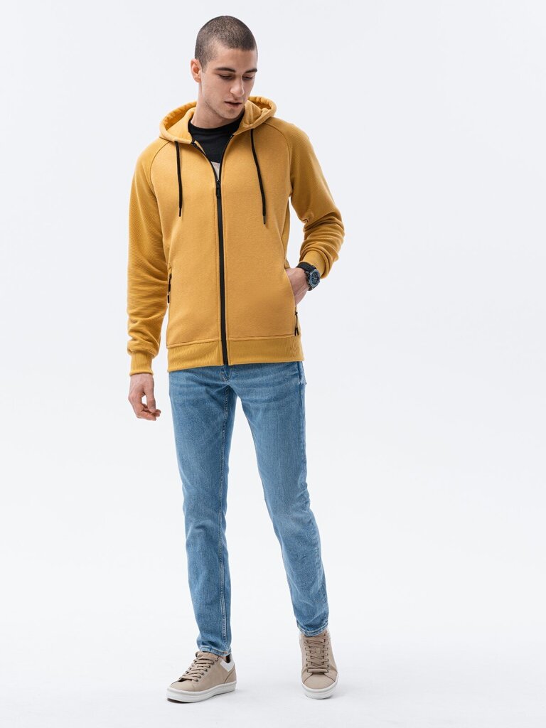 Džemperis vyrams Ombre B1083, geltonas kaina ir informacija | Megztiniai vyrams | pigu.lt