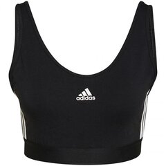 Женский спортивный бюстгальтер Adidas Essentials 3-Stripes W GS1343, черный цена и информация | Спортивная одежда для женщин | pigu.lt