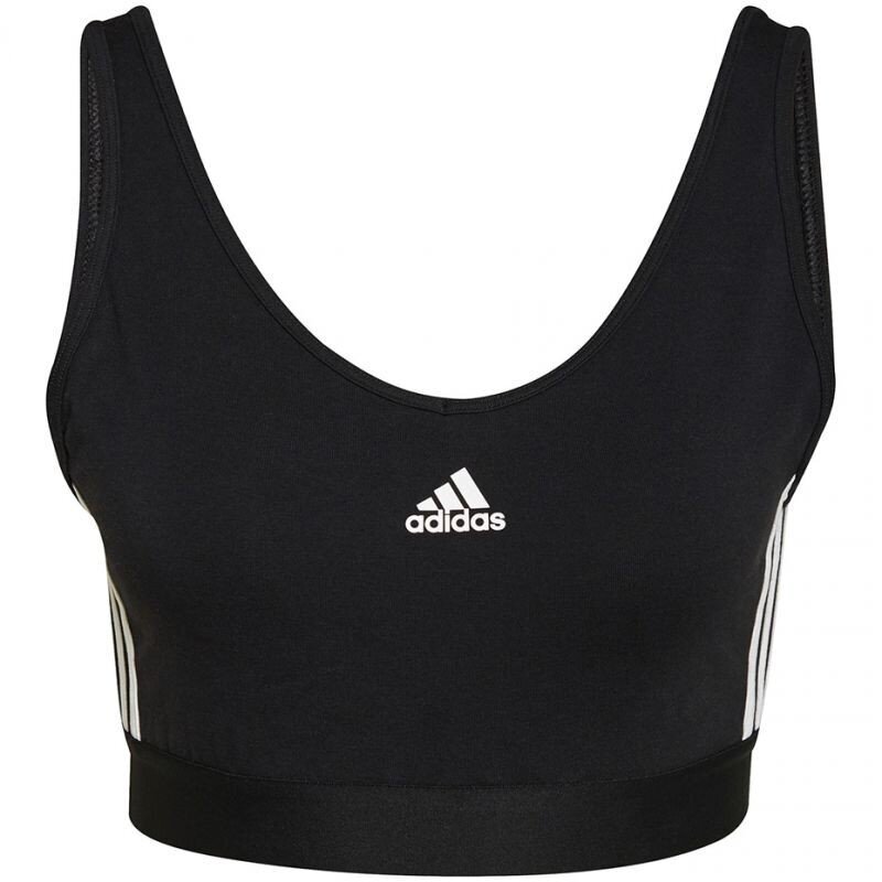 Sportinė liemenėlė moterims Adidas Essentials 3-Stripes W GS1343, juoda  kaina | pigu.lt