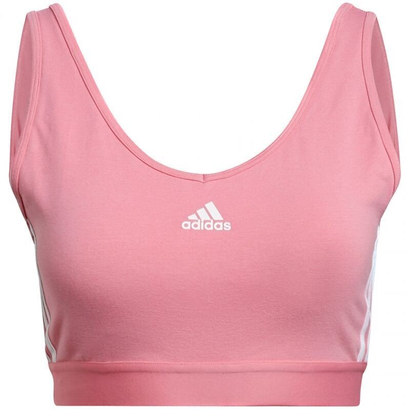 Sportinė liemenėlė moterims Adidas Essentials 3-Stripes W H10189, rožinė цена и информация | Sportinė apranga moterims | pigu.lt