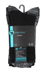 Походные носки унисекс с чесаным хлопком Stark Soul 2103, черно-серые, 3 пары цена и информация | Мужские носки | pigu.lt