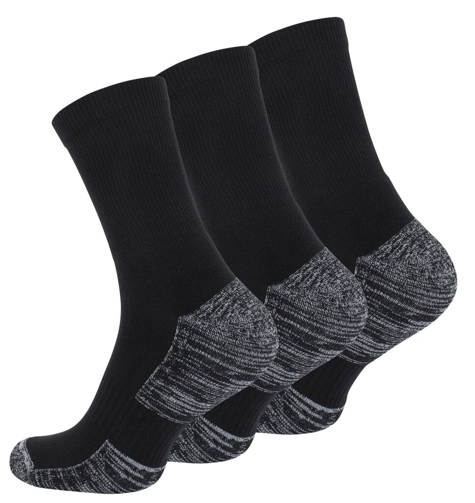 Unisex žygio kojinės su šukuotine medvilne Stark Soul 2103, juoda-pilka, 3 poros kaina ir informacija | Vyriškos kojinės | pigu.lt