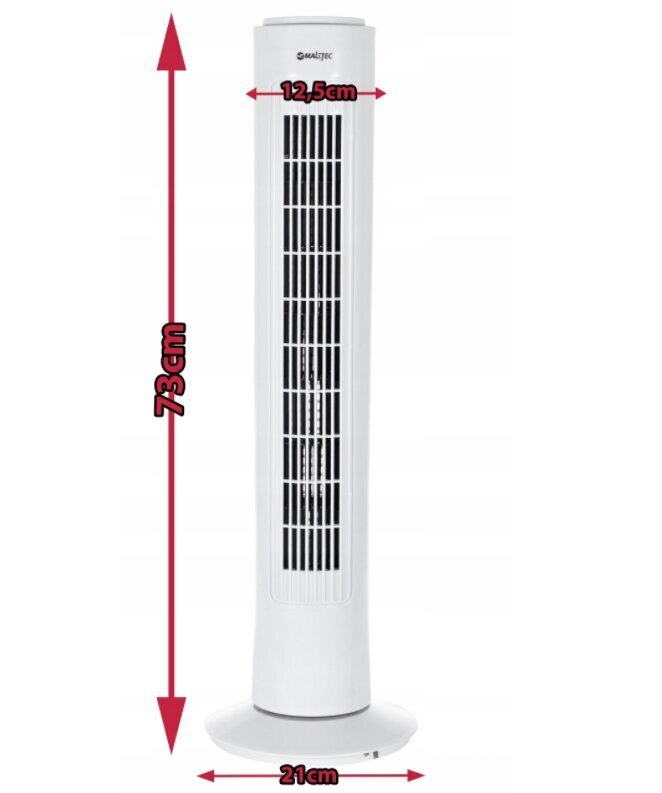 Bokštinis ventiliatorius Maltec WK120WT kaina ir informacija | Ventiliatoriai | pigu.lt