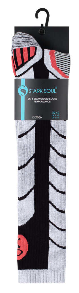 Unisex ilgos kojinės iki kelių žiemos sportui Stark Soul 2166, juoda-pilka kaina ir informacija | Vyriškos kojinės | pigu.lt