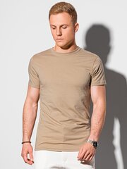 Marškinėliai vyrams Ombre S1370, smėlio spalvos kaina ir informacija | Vyriški marškinėliai | pigu.lt