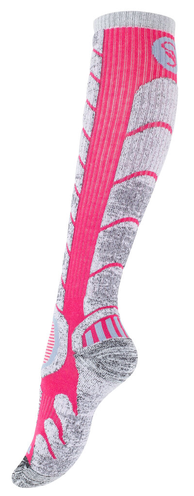 Unisex ilgos kojinės iki kelių žiemos sportui Stark Soul, rožinė-pilka цена и информация | Moteriškos kojinės | pigu.lt