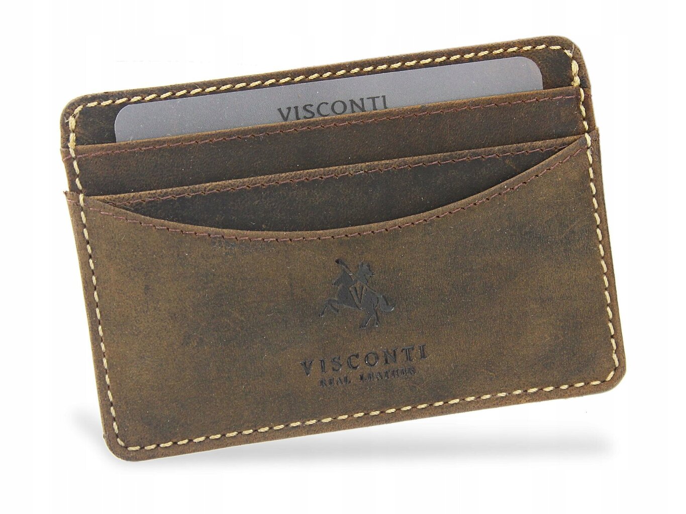 Naturalios odos vyriškas kortelių dėklas Visconti цена и информация | Vyriškos piniginės, kortelių dėklai | pigu.lt