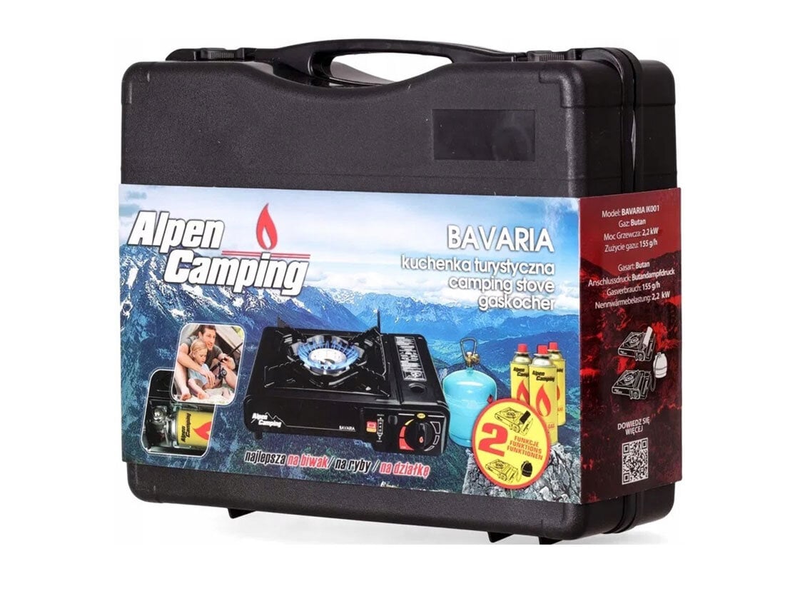 Turistinė viryklė Alpen Camping kaina ir informacija | Turistinės viryklės, dujų balionai | pigu.lt