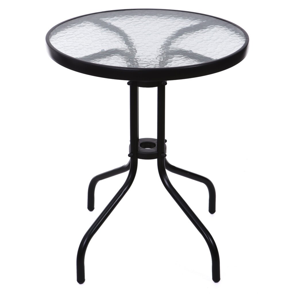 Lauko stalas ModernHome, 60x70 cm, juodas kaina ir informacija | Lauko stalai, staliukai | pigu.lt
