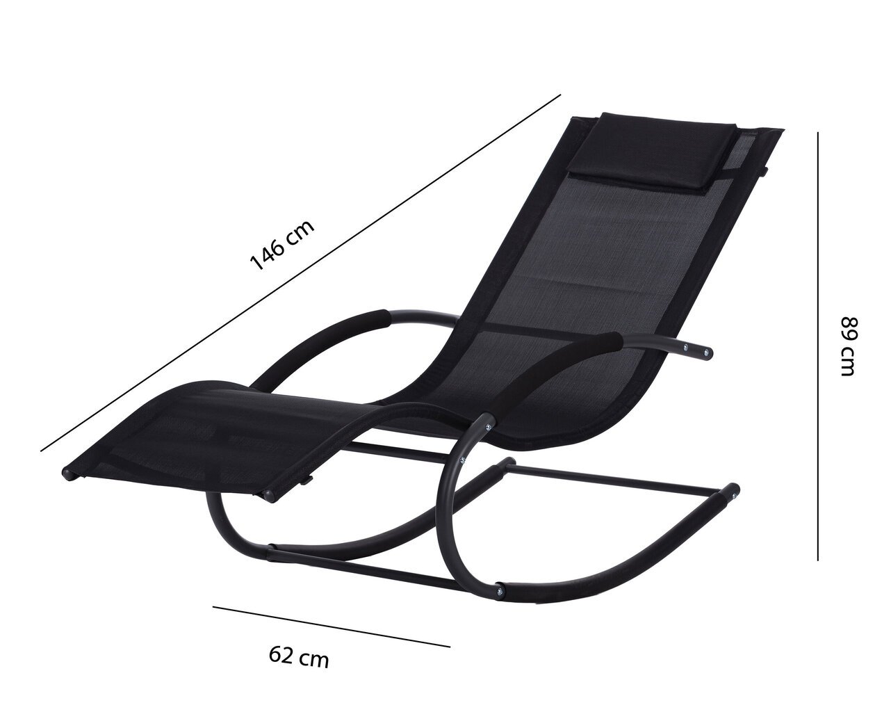 Sodo gultas/ supamoji kėdė, juoda kaina ir informacija | Gultai | pigu.lt