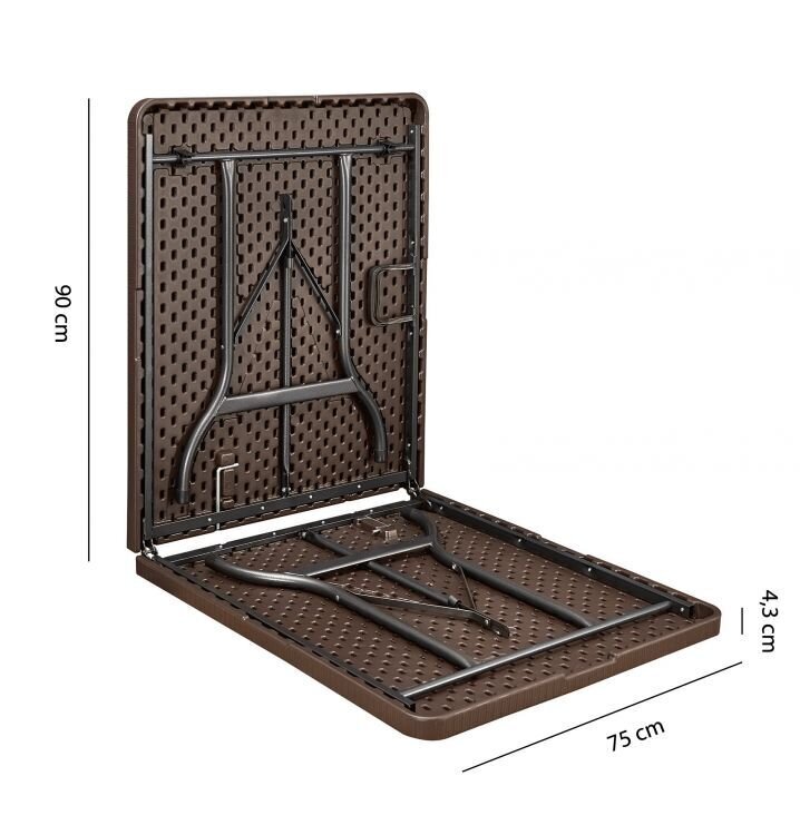 Sulankstomas sodo stalas ModernHome, 180 cm, rudas цена и информация | Turistiniai baldai | pigu.lt