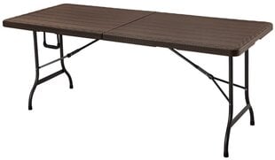 Sulankstomas sodo stalas ModernHome, 180 cm, rudas kaina ir informacija | Turistiniai baldai | pigu.lt