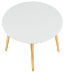 Современный скандинавский журнальный столик - белая столешница, 60 см цена и информация | Журнальные столы | pigu.lt