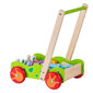 Medinis stumiamas vežimėlis su kaladėlėmis Ecotoys kaina ir informacija | Žaislai kūdikiams | pigu.lt