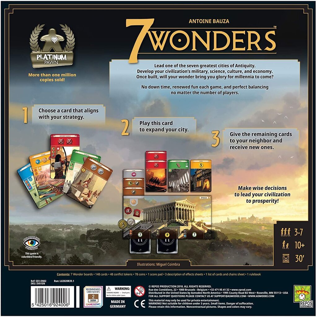 Stalo žaidimas 7 Wonders V2, ENG kaina ir informacija | Stalo žaidimai, galvosūkiai | pigu.lt