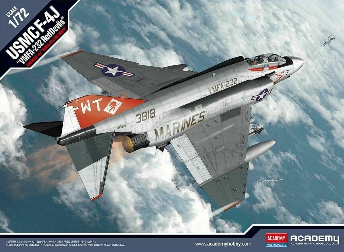 Klijuojamas Modelis Academy 12556 USMC F-4J VMFA-232 Red Devils 1/72 цена и информация | Klijuojami modeliai | pigu.lt