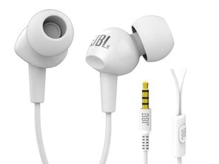 JBL C100SI In-Ear Stereo Headset 3,5mm White цена и информация | Наушники | pigu.lt