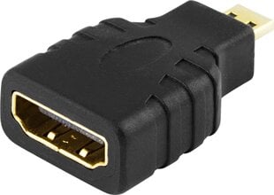 Deltaco HDMI-24 adapter - Micro HDMI T kaina ir informacija | Adapteriai, USB šakotuvai | pigu.lt