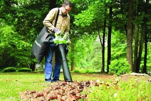 Lapų siurblys Greenworks GD40BVK4 - 24227UB kaina ir informacija | Lapų siurbliai, šakų smulkintuvai, trinkelių valytuvai | pigu.lt