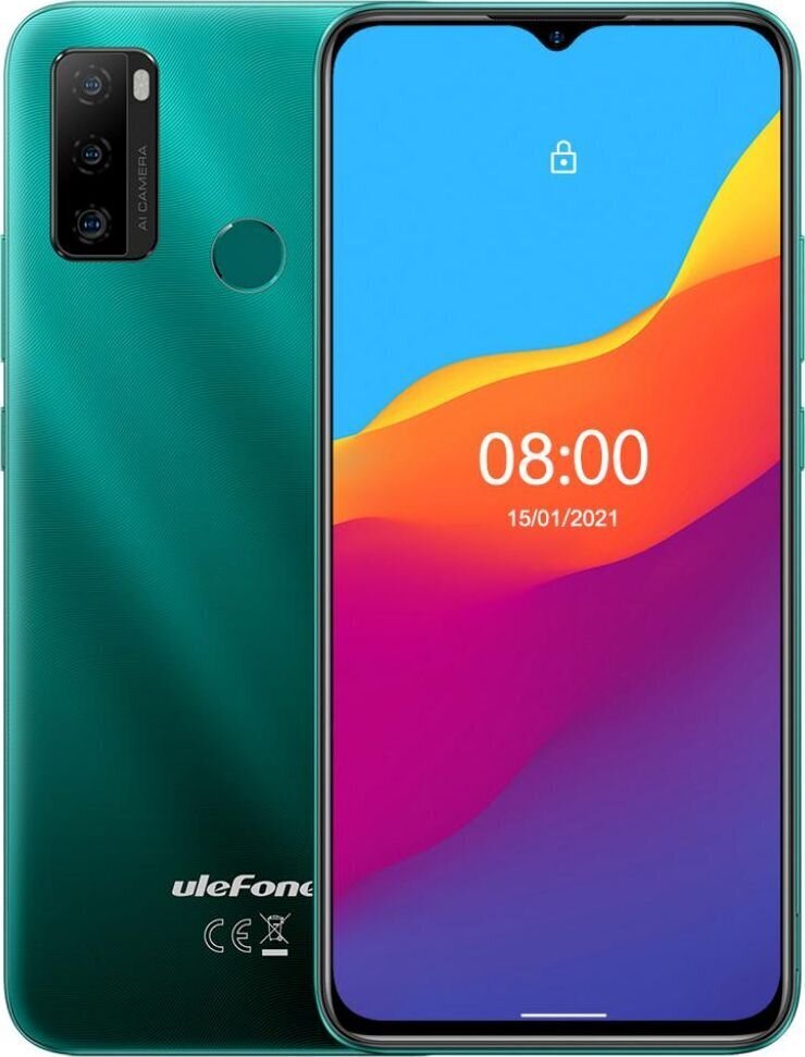 UleFone Note 10, 32 GB, Dual SIM, Aurora Green цена и информация | Mobilieji telefonai | pigu.lt