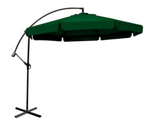 Sodo skėtis, 350 cm, žalias kaina ir informacija | Skėčiai, markizės, stovai | pigu.lt