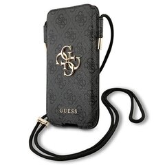 Сумка для телефона Guess GUHCP12L4GPSGR 6,7 " серый / grey 4G Metal Logo цена и информация | Чехлы для телефонов | pigu.lt