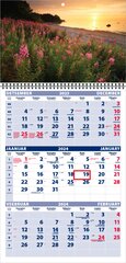 Seinakalender trio, avatuna 297*630 mm (pilt nr.6) цена и информация | Календари, ежедневники | pigu.lt