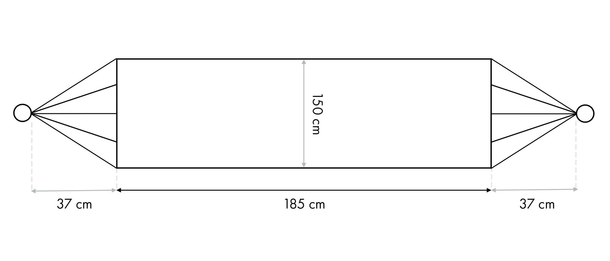 Sodo hamakas ModernHome, 224x150 cm, mėlynas kaina ir informacija | Hamakai | pigu.lt