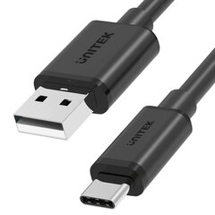 Unitek Y-C480BK, USB-A /USB-C, 25 cm kaina ir informacija | Kabeliai ir laidai | pigu.lt