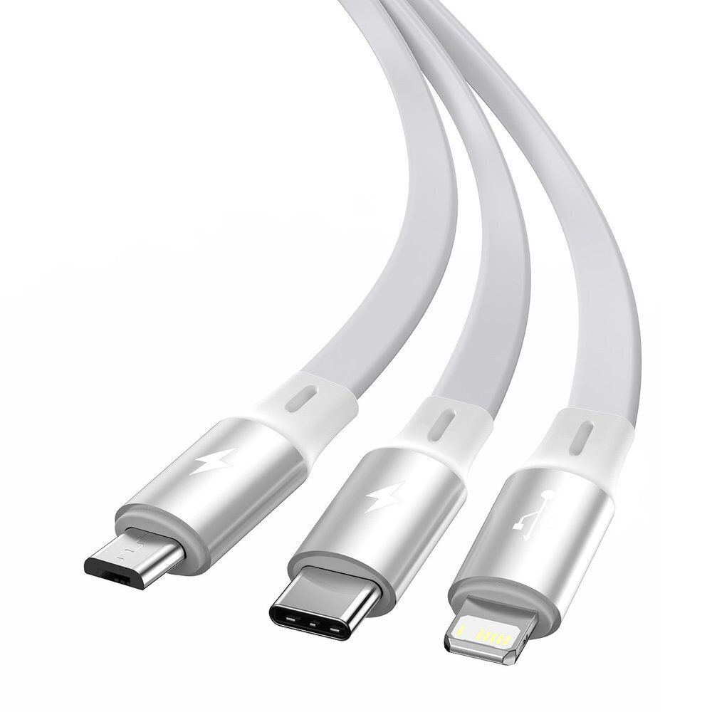 Baseus BSU2708WHT, USB Typ C / Lightning kaina ir informacija | Laidai telefonams | pigu.lt