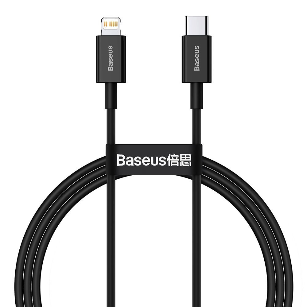 Baseus BSU2666BLK, USB Typ C / Lightning kaina ir informacija | Laidai telefonams | pigu.lt