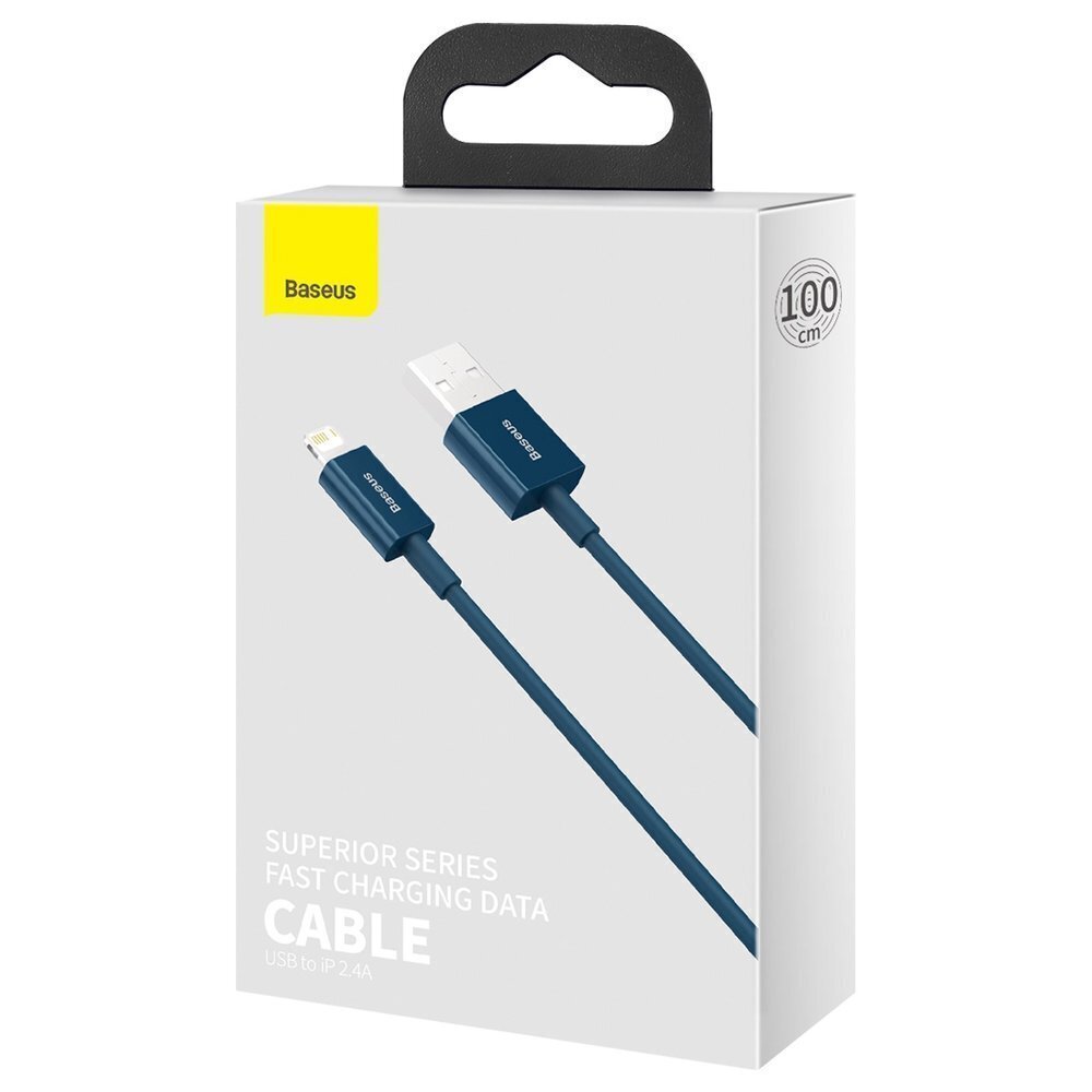 Kabelis Baseus Superior Cable USB - Lightning 2,4A ,1 m (CALYS-A03) цена и информация | Laidai telefonams | pigu.lt