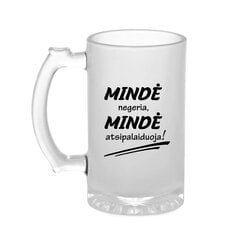 Bokalas „Mindė negeria, Mindė atsipalaiduoja“ kaina ir informacija | Originalūs puodeliai | pigu.lt