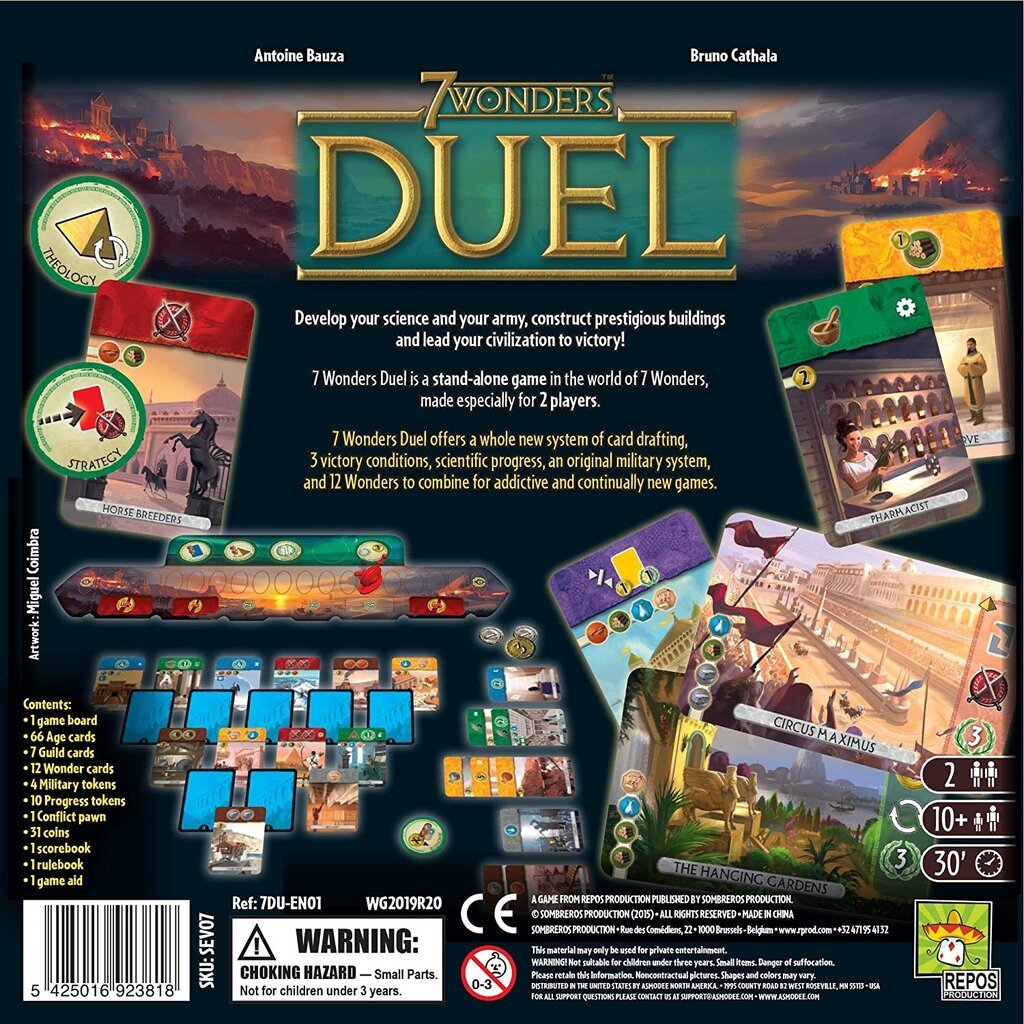 Stalo žaidimas 7 Wonders Duel, ENG цена и информация | Stalo žaidimai, galvosūkiai | pigu.lt