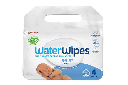 WaterWipes влажные салфетки, биоразлагаемые 4x60 шт. цена и информация | Одноразовые пеленки и влажные салфетки | pigu.lt