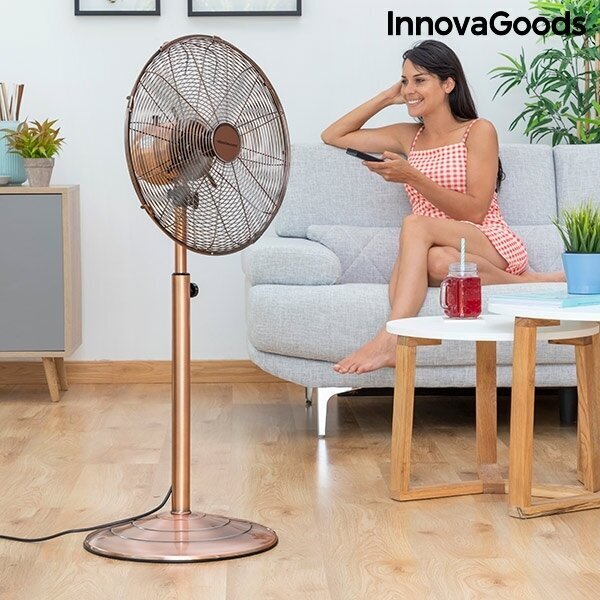 Pastatomas ventiliatorius Copper Retro InnovaGoods kaina ir informacija | Ventiliatoriai | pigu.lt