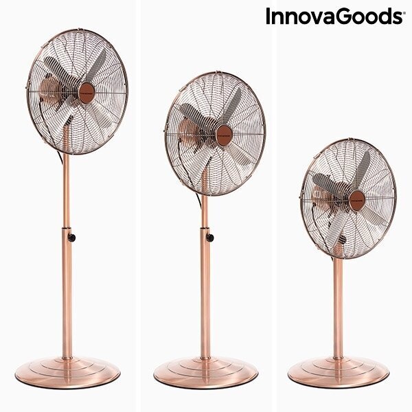 Pastatomas ventiliatorius Copper Retro InnovaGoods kaina ir informacija | Ventiliatoriai | pigu.lt