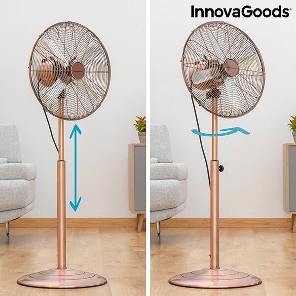 Pastatomas ventiliatorius Copper Retro InnovaGoods kaina ir informacija | Ventiliatoriai | pigu.lt