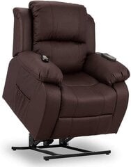 Вибромассажное кресло ZZ Don Descanso Trevi Brown Relax, 88 x 89 x 99 см., коричневое цена и информация | Кресла в гостиную | pigu.lt