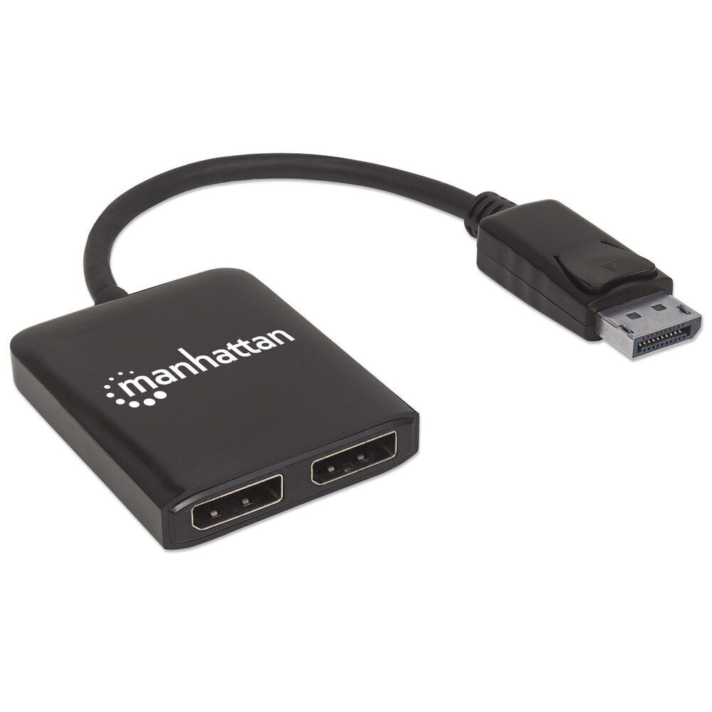 Skirstytuvas Manhattan DisplayPort (DP) 2 prievadų skirstytuvas (DP), 1x2 UHD 4K * 30 Hz su MST цена и информация | Adapteriai, USB šakotuvai | pigu.lt