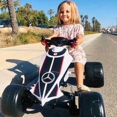 Go- Kart Injusa Mercedes Benz Pedalai Balta (89 x 60 x 50 cm) kaina ir informacija | Žaislai berniukams | pigu.lt