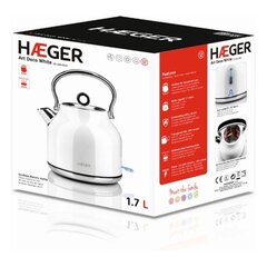 Электрический чайник HAEGER EK-22W.023A ART DECO, 1.7Л, 2200Вт цена и информация | Электрочайники | pigu.lt