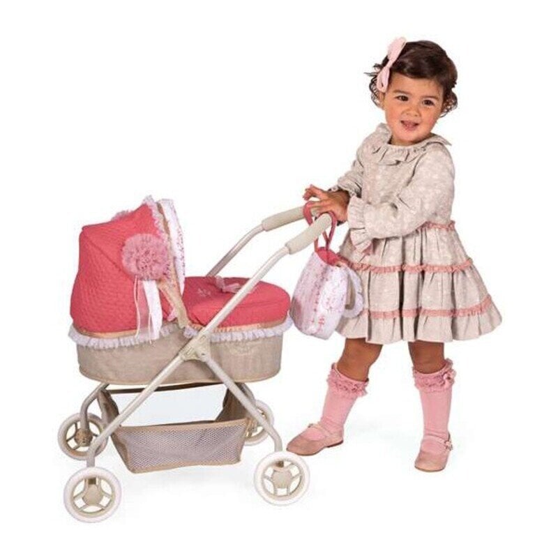 DeCuevas Toys Lėlių vežimėlis su kuprine "Martina" 86033 цена и информация | Žaislai mergaitėms | pigu.lt