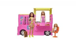 Barbie maisto sunkvežimis su 3 lėlėmis kaina ir informacija | Žaislai mergaitėms | pigu.lt