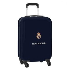 Чемодан для ручной клади Real Madrid C.F., тёмно-синий, 20'' цена и информация | Чемоданы, дорожные сумки  | pigu.lt